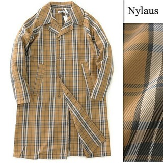 ナイラス(Nylaus)の新品未使用　NYLAUS ナイラス チェック ステンカラー コート  メンズ　サ(ステンカラーコート)