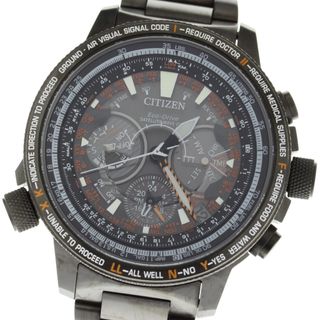 シチズン(CITIZEN)のシチズン CITIZEN F990-T025498/CC7015-55E プロマスター エコドライブ スーパーチタニウム GPS ソーラー電波 メンズ 極美品 _813934(腕時計(アナログ))