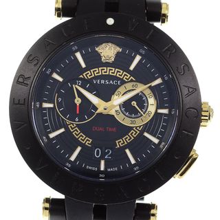 ヴェルサーチ(VERSACE)のヴェルサーチ VERSACE VEBV00619 Vレース デュアルタイム クォーツ メンズ 良品 箱・保証書付き_814123(腕時計(アナログ))