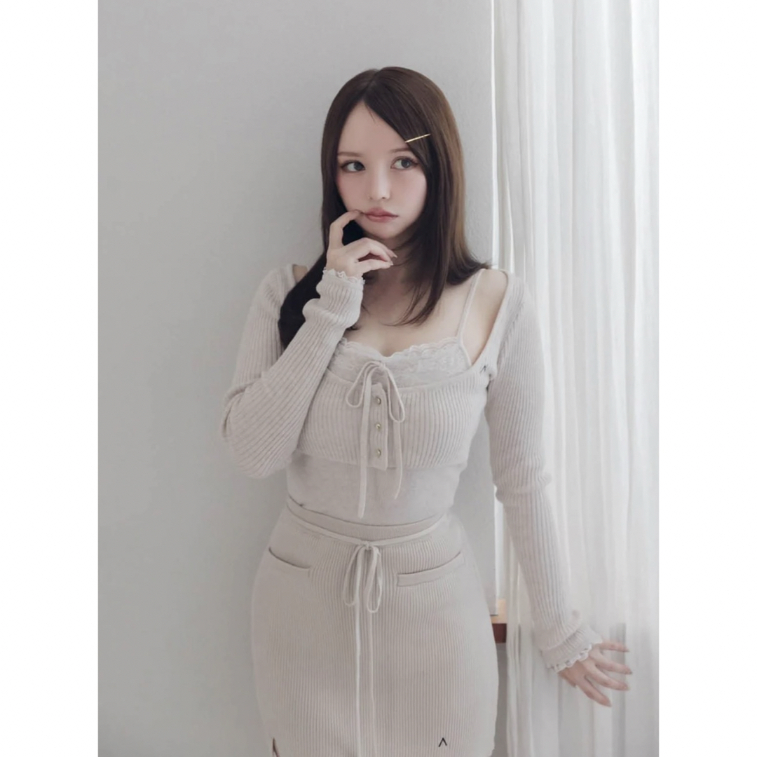 Brenda lace knit set アンドマリー レディースのトップス(ニット/セーター)の商品写真