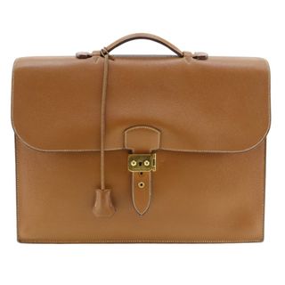 エルメス(Hermes)の【HERMES】エルメス サックアデペッシュ41 クシュベル ブラウン 〇Z メンズ ビジネスバッグ(ビジネスバッグ)