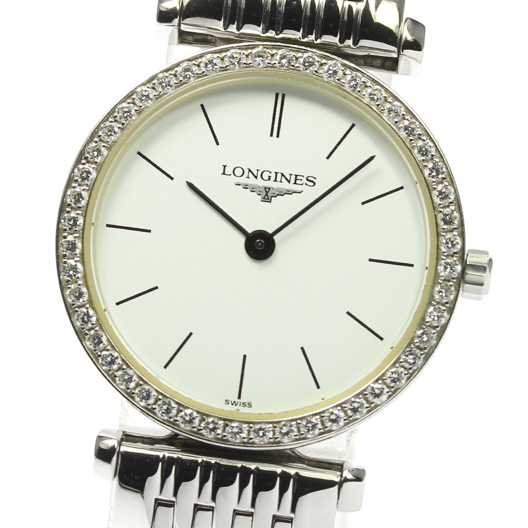 LONGINES(ロンジン)のロンジン LONGINES L4.241.0 グランドクラシック ダイヤベゼル クォーツ レディース 良品 保証書付き_807441 レディースのファッション小物(腕時計)の商品写真