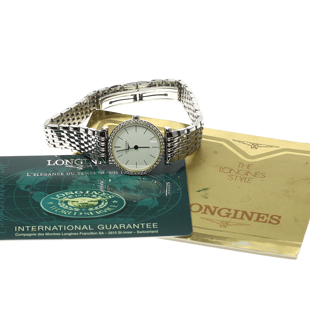LONGINES(ロンジン)のロンジン LONGINES L4.241.0 グランドクラシック ダイヤベゼル クォーツ レディース 良品 保証書付き_807441 レディースのファッション小物(腕時計)の商品写真