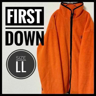 FIRST DOWN - 90s 古着 FIRST DOWN フリース LL キルティング ゆるだぼ