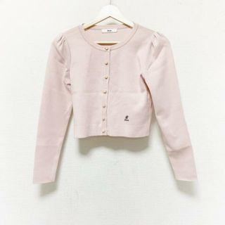 ルネ(René)のRene(ルネ) カーディガン サイズ36 S レディース美品  - ライトピンク 長袖/ショート丈(カーディガン)