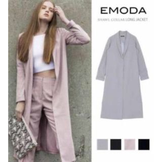 エモダ(EMODA)のemoda ショールカラーlongジャケット(テーラードジャケット)