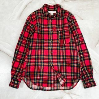 コムデギャルソンシャツ(COMME des GARCONS SHIRT)のA12120 コムデギャルソンシャツ　10AW タータンチェックシャツ　赤　S(シャツ)