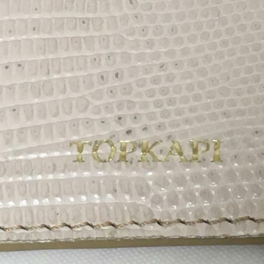 TOPKAPI(トプカピ)のTOPKAPI(トプカピ) コインケース ベージュ 型押し加工/カードホルダー付き レザー レディースのファッション小物(コインケース)の商品写真