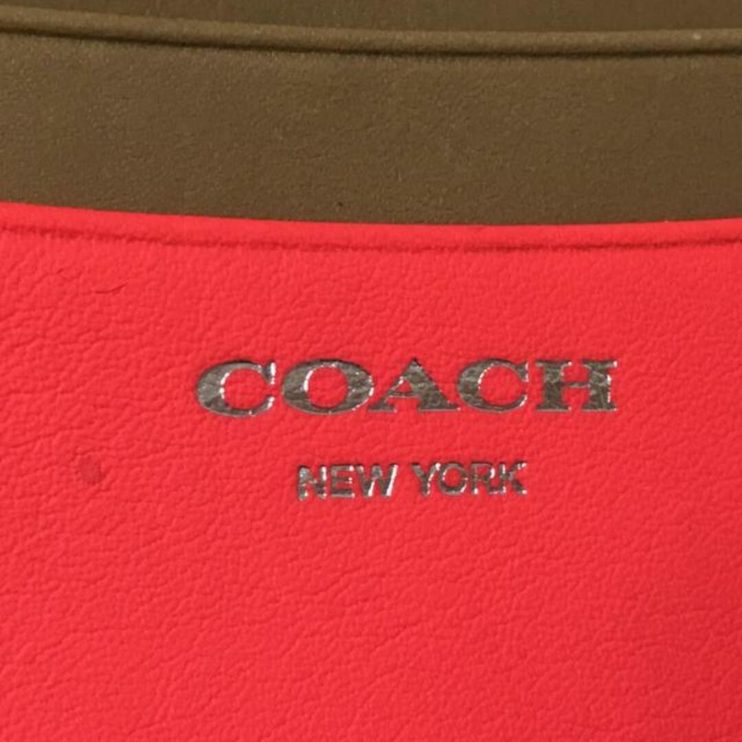 COACH(コーチ)のCOACH(コーチ) パスケース - ブラウン×ピンク キーリング付き レザー レディースのファッション小物(名刺入れ/定期入れ)の商品写真