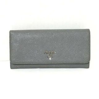 プラダ(PRADA)のPRADA(プラダ) 長財布 - 1MH132 グレー レザー(財布)