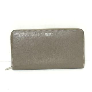 セリーヌ(celine)のCELINE(セリーヌ) 長財布 - グレーベージュ×イエロー ラウンドファスナー レザー(財布)