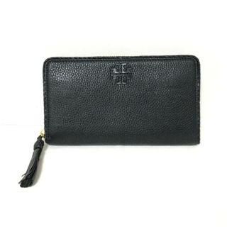 トリーバーチ(Tory Burch)のTORY BURCH(トリーバーチ) 長財布美品  黒 ラウンドファスナー レザー(財布)