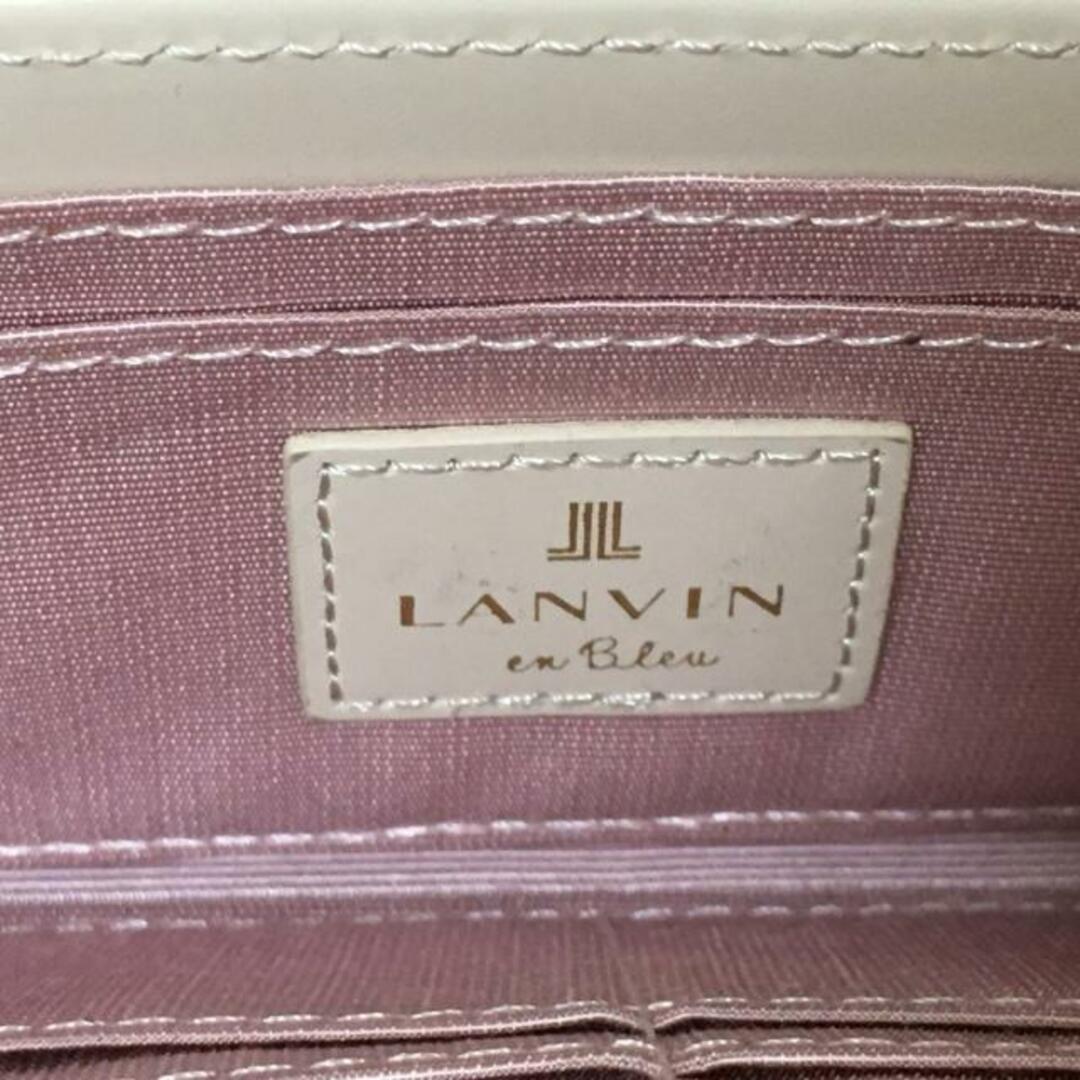 LANVIN en Bleu(ランバンオンブルー)のLANVIN en Bleu(ランバンオンブルー) 長財布 アイボリー×パープル×イエロー ラウンドファスナー エナメル（合皮） レディースのファッション小物(財布)の商品写真