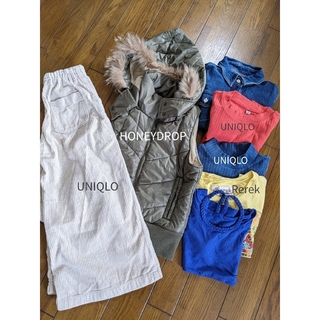 ユニクロ(UNIQLO)の女の子服まとめ売り　140　UNIQLO　Rerek(Tシャツ/カットソー)