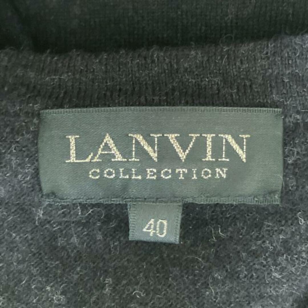 LANVIN(ランバン)のLANVIN(ランバン) カーディガン サイズ40 M レディース - 黒×グレー×クリア 長袖/ラインストーン レディースのトップス(カーディガン)の商品写真
