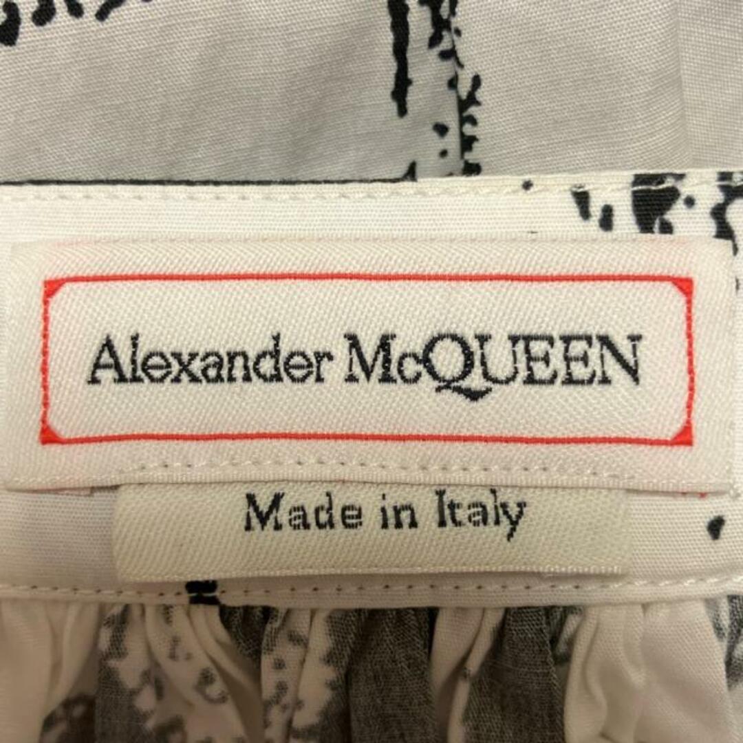 Alexander McQueen(アレキサンダーマックイーン)のALEXANDER McQUEEN(アレキサンダーマックイーン) スカート サイズ38 L レディース 白×黒 ひざ丈 レディースのスカート(その他)の商品写真