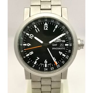 フォルティス(FORTIS)の美品 FORTIS 624.22.148.1 スペースマティック GMT 時計(腕時計(アナログ))