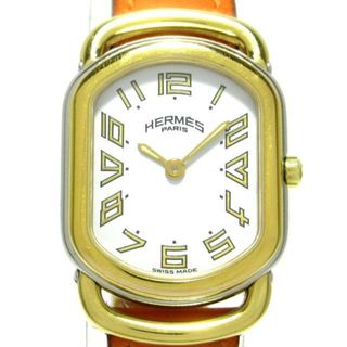 エルメス(Hermes)のHERMES(エルメス) 腕時計 ラリー レディース 革ベルト/□G 白(腕時計)