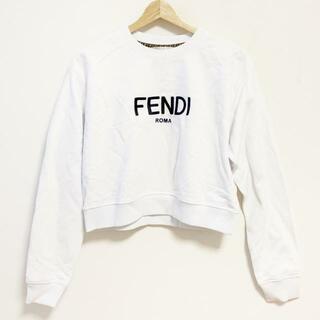 フェンディ(FENDI)のFENDI(フェンディ) トレーナー サイズM レディース FS7427 白×黒(トレーナー/スウェット)