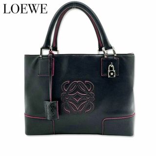 LOEWE - ロエベ アナグラム アマソナ フスタ レザー ハンドバッグ トート レ ブラック