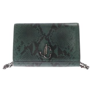 JIMMY CHOO ジミーチュウ 20AW VARENNE CLUTCH 202VARENNE CLUTCH.NKE ヴァレンヌ パイソン柄チェーンショルダーバッグ ハンドバッグ グリーン