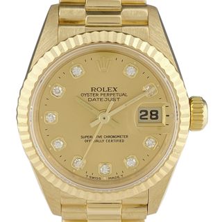 ロレックス(ROLEX)のロレックス デイトジャスト 10Pダイヤ 69178G 自動巻き レディース 【中古】(腕時計)