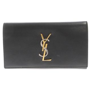 SAINT LAURENT PARIS サンローランパリ YSLロゴ レザー 長財布 ブラック CFP372266 ブラック