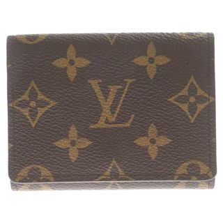 ルイヴィトン(LOUIS VUITTON)のLOUIS VUITTON ルイヴィトン モノグラム アンヴェロップ カルト ドゥ ヴィジット カードケース 名刺入れ M63801 ブラウン(名刺入れ/定期入れ)