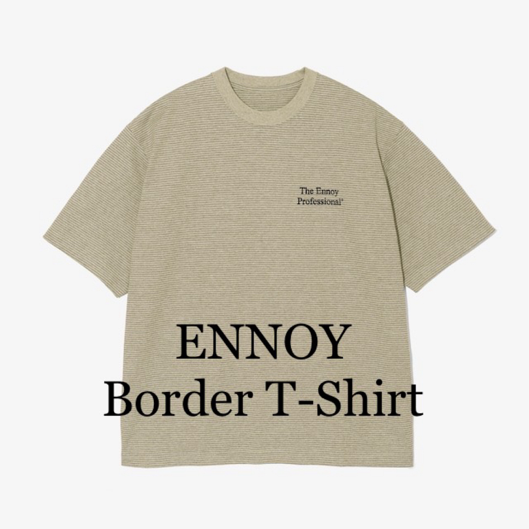 ennoy】Border T-Shirt (BEIGE × BLACK)XL トップス ennoy】Border T-Shirt (BEIGE × BLACK)XL トップス
