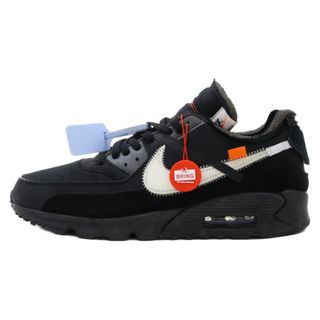 ナイキ(NIKE)のNIKE ナイキ ×OFF-WHITE AIR MAX 90×オフホワイト エアマックス90 ローカットスニーカー ブラック US11/29.0cm AA7293-001(スニーカー)