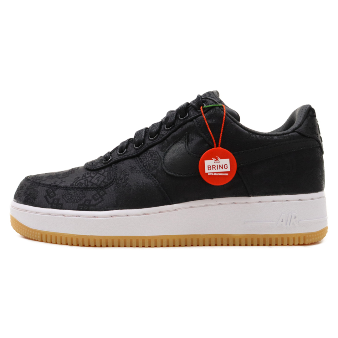 NIKE(ナイキ)のNIKE ナイキ ×CLOT FRAGMENT DESIGN AIR FORCE 1 07 CZ3986-001 クロット フラグメントデザイン エアフォース1 ローカットスニーカー ブラック US8.5/26.5cm メンズの靴/シューズ(スニーカー)の商品写真