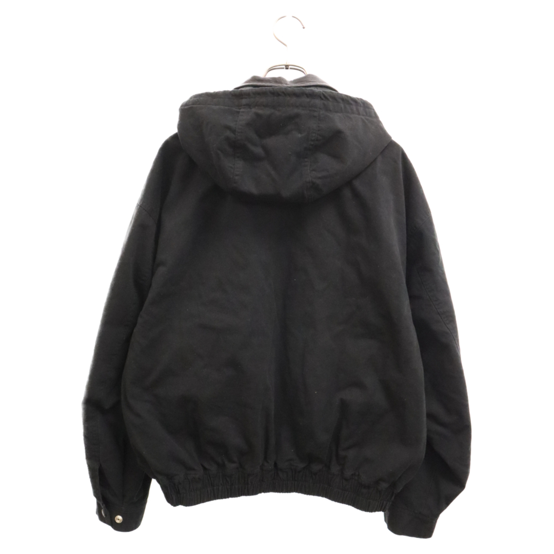 Supreme(シュプリーム)のSUPREME シュプリーム 23AW Leather Collar Utility Jacket レザーカラー ユーティリティ ジップアップジャケット ブラック メンズのジャケット/アウター(フライトジャケット)の商品写真