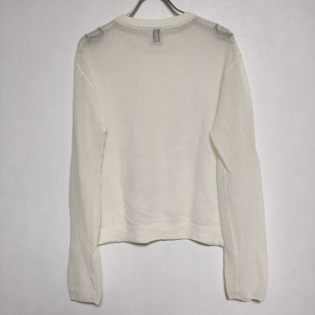 BEAUTY&YOUTH UNITED ARROWS(ビューティアンドユースユナイテッドアローズ)のROKU 6 BEAUTY&YOUTH SUKE STRIPE CREW NECK PULLOVER 定価14300円 ニット アイボリー レディース ロクビューティアンドユース【中古】4-0407M∞ レディースのトップス(ニット/セーター)の商品写真