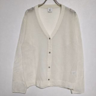 ビューティアンドユースユナイテッドアローズ(BEAUTY&YOUTH UNITED ARROWS)のROKU 6 BEAUTY&YOUTH SUKE STRIPE V NECK CARDIGAN 定価16500円 カーディガン アイボリー レディース ロクビューティアンドユース【中古】4-0407M∞(カーディガン)