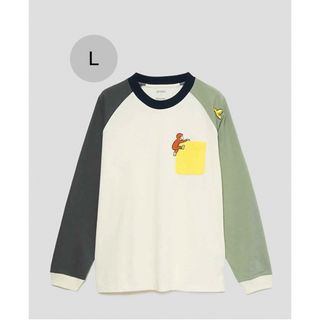 Design Tshirts Store graniph - グラニフ　ビッグシルエット　ロンT  おさるのジョージ