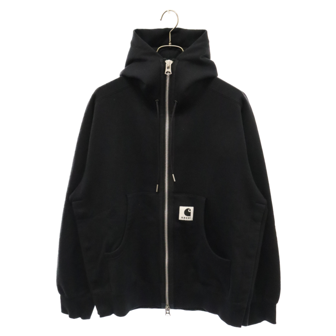 sacai(サカイ)のSacai サカイ 23SS ×Carhartt WIP Hoodie カーハート ジップアップ スウェットパーカー ブラック 23-0556S メンズのトップス(パーカー)の商品写真