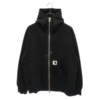 sacai - Sacai サカイ 23SS ×Carhartt WIP Hoodie カーハート ジップアップ スウェットパーカー ブラック 23-0556S