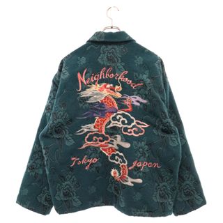 ネイバーフッド(NEIGHBORHOOD)のNEIGHBORHOOD ネイバーフッド 23AW JQ SOUVENIR JACKET 232UTNH-JKM04 スーベニアジャケット フローラル総柄 ジャケット グリーン(フライトジャケット)