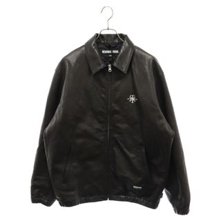 ネイバーフッド(NEIGHBORHOOD)のNEIGHBORHOOD ネイバーフッド 23AW LEATHER ZIP WORK JACKET 232SZNH-JKM02 レザージップアップジャケット ブラック(フライトジャケット)