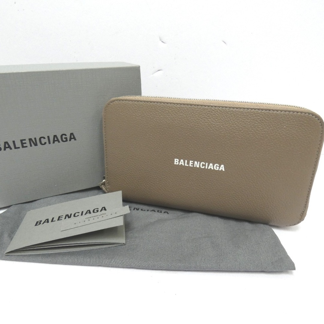 Balenciaga(バレンシアガ)のバレンシアガ 長財布 ラウンドファスナー 594290 グレージュ Dz789543 中古 レディースのファッション小物(財布)の商品写真