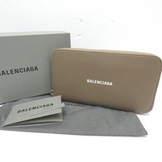 バレンシアガ(Balenciaga)のバレンシアガ 長財布 ラウンドファスナー 594290 グレージュ Dz789543 中古(財布)