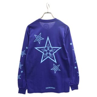 クロムハーツ(Chrome Hearts)のCHROME HEARTS クロムハーツ BLUE STAR LONG SLEEVE TEE バックスタープリントクルーネック長袖Tシャツ ブルー(Tシャツ/カットソー(七分/長袖))