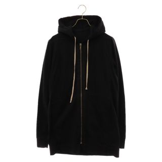 リックオウエンス(Rick Owens)のRick Owens リックオウエンス 17SS LS DRAWSTRING HOODIE ジップアップ ドローストリング ロングパーカー ブラック RU17S9288-BA(パーカー)