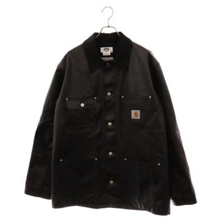 ジュンヤワタナベコムデギャルソン(JUNYA WATANABE COMME des GARCONS)のCOMME des GARCONS JUNYA WATANABE MAN コムデギャルソンジュンヤワタナベマン 24SS Carhartt WIP カーハート ウレタンコーティング ワークチョアー カバーオールコート ブラック WM-J901(フライトジャケット)