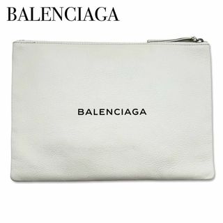 バレンシアガ(Balenciaga)のバレンシアガ 485110 M レザー クラッチ セカンドバッグ ホワイト 白(セカンドバッグ/クラッチバッグ)