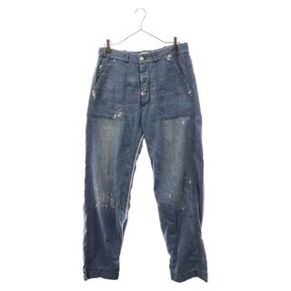 ディーゼル(DIESEL)のDIESEL ディーゼル モロッコ製 PAMELONG パメロング ペイント加工 シンチバック テーパードデニムパンツ インディゴ(デニム/ジーンズ)