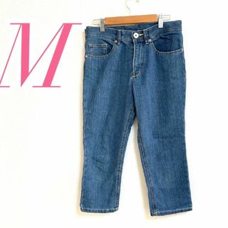 クロップドパンツ　M　デニムパンツ　ブルー　カジュアル　※ブランド名無し(デニム/ジーンズ)