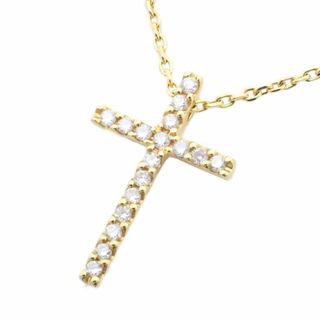 スタージュエリー(STAR JEWELRY)のSTAR JEWELRY スタージュエリー クロス ネックレス K18YG/ダイヤモンド0.05ct 2ZN1444(ネックレス)