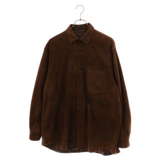 COMOLI - COMOLI コモリ 21AW スウェード ディアスキン レザー 長袖シャツ ジャケット ブラウン U03-01014