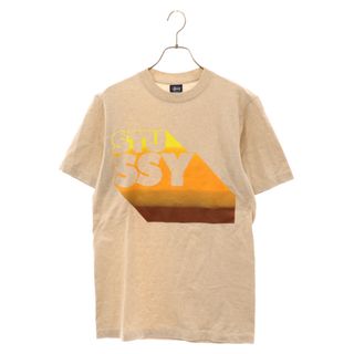 ステューシー(STUSSY)のSTUSSY ステューシー 90s VINTAGE OLD STUSSY ヴィンテージ オールド 紺タグ ロゴプリント クルーネック カットソー 半袖Tシャツ ベージュ(Tシャツ/カットソー(半袖/袖なし))